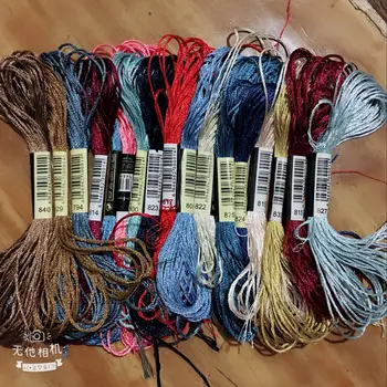 Oneroom 100 kusů hedvábné výšivky hedvábí cross stitch vlákno běžné barevné hedvábné nitě ruční vyšívání vyšívat