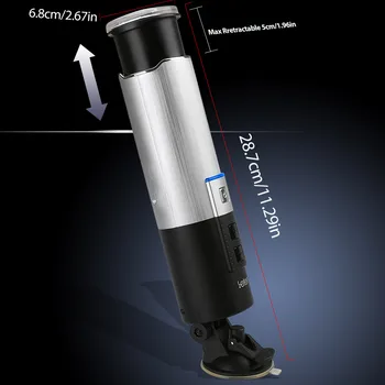 Mužské masturbace zařízení 4D pochvy letadla cup vibrátor zatahovací 120 rotace dobíjecí