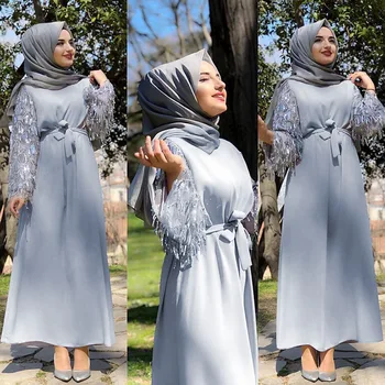 Flitr Abaya Dubaj Muslimské Hidžáb Šaty Abaja Pro Ženy Kaftan Kaftan Islámu Oblečení Turecké Šaty Robe Femme De Moda Musulmana