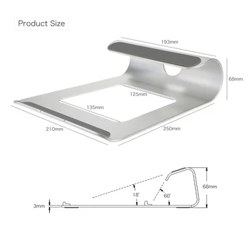Laptop Stand Desk Dock Hliníkové slitiny přenosný Držák pro macbook Držák Chladiče notebook stand pro MacBook Pro/Air/iPad/Notebook