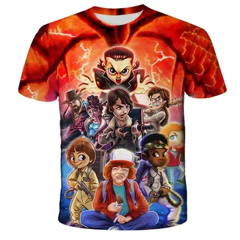 Děti Oblečení Divnější Věci Season 3 T Košile Dívka Grafické T-shirt Tee Košile Vtipné 3D dětské Oblečení Podzim Vrcholy Kostým