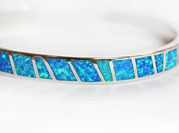 JZB0058 Oslňující Modrý Opál Náramky Nejvyšší Kvality Šperky Manžety Pro Muže A Ženy, Milenci Dárek Pulseras