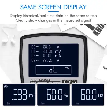 Digitální Osciloskop Generátor Křivky, Tester Multimetr 4000 počítá Osciloskop Přenosný LCD Displej Automatický Test Meter Tools