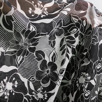 100cm*135cm Vintage Šaty, Sukně Tkaniny z Přírodního Hedvábí Bavlna Materiál Velký Květ