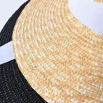 USPOP letní klobouky ženy sun hat francouzském stylu slaměný klobouk široký okraj neformální přírodní pšeničné slámy klobouk, krajka-up pláž hat odstín