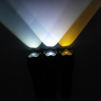 Litwod Z20A100 XM-L2 U3 bílé a žluté světlo led svítilna pochodeň lampa hliníkové vodotěsné zoom led přenosné světlo lanterna