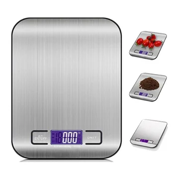 Z nerezové Oceli Digitální Kuchyňská váha 10kg/5kg Elektronické Přesnost LCD Displej Strava Rozsahu pro Vaření, Kuchyňské Doplňky