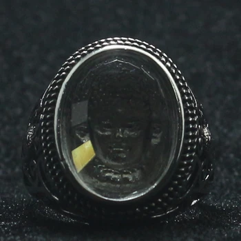 Unisex z Nerezové Oceli 316L Nejnovější Cool Silver-Barvy Buddha Nejnovější Prsten