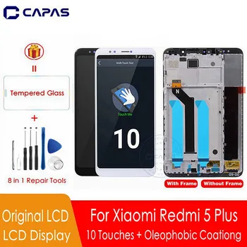 Původní Pro Redmi 5 Plus LCD Displej + Rámeček Pro Xiaomi Redmi 5 Plus Displej 10 Dotykové Obrazovky Výměna Náhradních Dílů