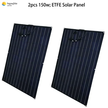 2ks 150w etfe flexibilní solární panel 24VDC; semi flexibilní solární panel 150w sunpower solární článek 22% účinnost nabíjení