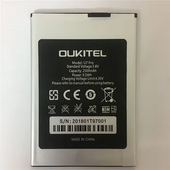 Pro Oukitel U7 Pro Baterie Vysoké Kvality jako Náhrada 2500mAh Akumulátor Bateria