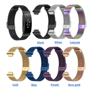 Poutko pro Fitbit inspirovat 2/HR chytré hodinky z nerezové oceli popruh pro ACE 2 watchband náhradní náramek loop pásek