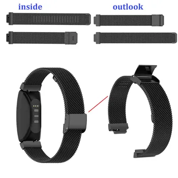 Poutko pro Fitbit inspirovat 2/HR chytré hodinky z nerezové oceli popruh pro ACE 2 watchband náhradní náramek loop pásek