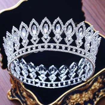 Vintage Crystal Svatební Čelenky a Korunky Královny Svatební Hlava Diadema pokrývka hlavy Nevěsty Princezna Ženy, Vlasy, Šperky, Doplňky