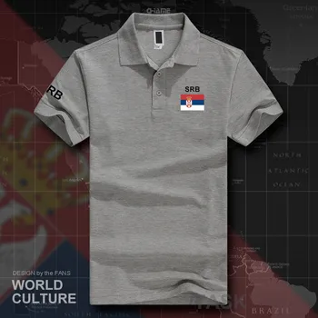 Srbsko srbská Srbové košile polo men krátký rukáv bílá značky vytištěné na zemi 2017 bavlna národ vlajku týmu new SRB Srbsko