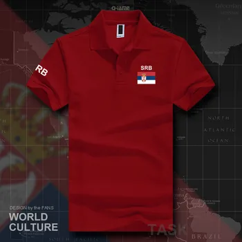 Srbsko srbská Srbové košile polo men krátký rukáv bílá značky vytištěné na zemi 2017 bavlna národ vlajku týmu new SRB Srbsko