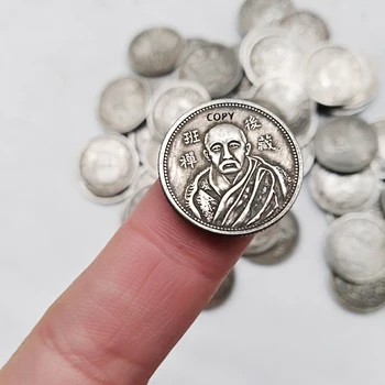 50ks Čínské mince 19mm Štěstí, Feng Shui Stříbrné Mince Různých druhů Kopie Mince