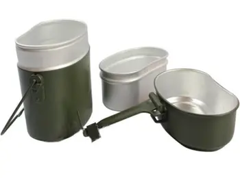 Doprava zdarma Armáda Voják Vojenské Venkovní Táboření Nepořádek Kit Oběd Protable Večeři Box Jídelna Konvice Hrnec Mísa