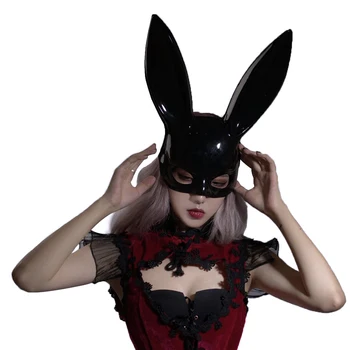 Gotické Dámské Black Rabbit Cosplay Maska, Oční Maska Sexy Halloween Maska Cosplay Kostým Party Mask