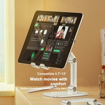 HOCO Desktop Tablet Držák Skládací Rozšířit Podporu psací Stůl Mobilní Telefon Stander pro iPhone 12 iPad Xiaomi Stůl Nastavitelný Stojan