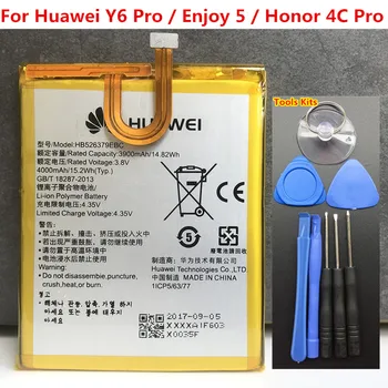 Nová Originální Baterie Telefonu HB526379EBC Pro Huawei Y6 Pro / Užijte 5 / Honor 4C Pro 4000mAh Náhradní Baterie + Nástroje Zdarma