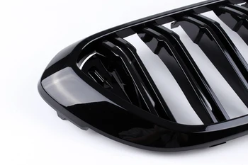 Dvojitá čára Světlé černé tři-colour carbon fibre ABS Ledvin Mříž Pro BMW G32 6GT