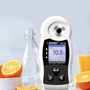 Digitální Refraktometr LCD Cukru Metr 0~55% Brix Sacharimetr Densimeter pro Ovoce, Víno, Pivo, Alkohol Koncentrace Cukru Tester
