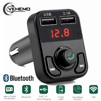 Auto FM Vysílač Bezdrátové Bluetooth Car kit Příslušenství Handsfree, MP3 Přehrávač, Digitální Displej, FM Modulátor, Vysílač, Přijímač