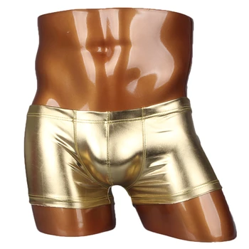 FLORATA Sexy Muži Boxer Měkké Prodyšné spodní Prádlo Mužské Pohodlné Zlaté Barvy Kalhotky Pr Boxershorts Homme Pro Muže