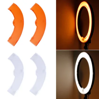 Neewer Oranžová+Bílá Barva Filtrační Set pro Neewer 14 palců/36 cm 50W(Ekvivalent 400W) 5500K Ring Light/36W Stmívatelný Prsten Světla