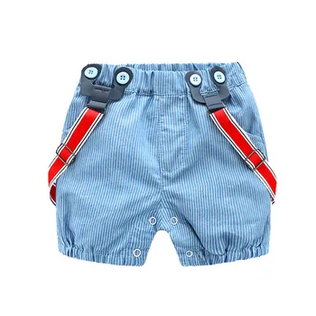 0-2Y Letní Novorozené Chlapce Romper Oblečení set Malý Žralok T-shirt Kombinézu +Modré Šortky Oblečení Oblečení Dětské Oblečení Set