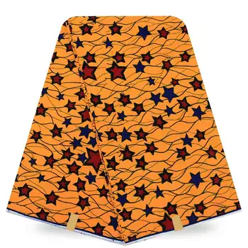 Horké africké ankara vosk tisk tkaniny skutečné Batikování voskem hvězdy vzor tkaniny 6yards opravdový vosk na Batikování šaty pro H22