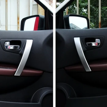 Pro Nissan Qashqai j10 2007 2008 2009 2010 2011 2012 2013 Doplňky Interiéru Vozu, Kliky Dveří Vnitřní Části Stříbrná Barva