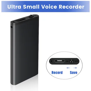 QZT Nejmenší Diktafon Mini MP3 Přehrávač Malý Digitální Audio Sound Recorder Micro Hlasový Záznamník Diktafon, Nahrávací Zařízení