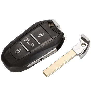 Bilchave Keyless Go 433Mhz Dálkový ovladač Smart Auto Klíče Pro Citroen C4 C4L DS4 DS5 ID46 Hitag2 Peugeot 4A Hitag-AES S HU83 Čepel