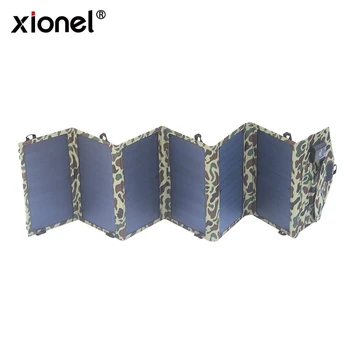 Xionel Přenosný Skládací 40W Solární Panel, Nabíječka s 5V USB &18V DC Výstup Nabíječka pro Telefon Notebook Tablet