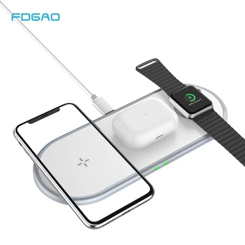 FDGAO 3 v 1 Qi Bezdrátové Nabíjecí Stanice 10W Rychlá Nabíječka Pad Pro iPhone 11 Pro Max XS Apple Watch Airpods Pro Samsung S10 S20