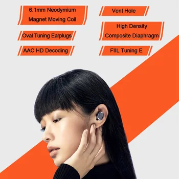 Xiaomi Mi T1Lite Pravda, Bezdrátová Sportovní Sluchátka Bluetooth 5.0 Sluchátka IPX7 Vodotěsný In-ear Sluchátka s mikrofonem Pro mobilní Telefon Vestavěný Mikrofon