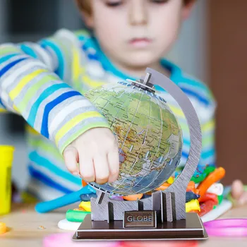 Velké 3D Papírové Puzzle Letecký Solární Systém Globe Puzzle Sestavený Model Řemeslo DIY Vzdělávací Hračky Pro Děti, Dárky pro Dospělé
