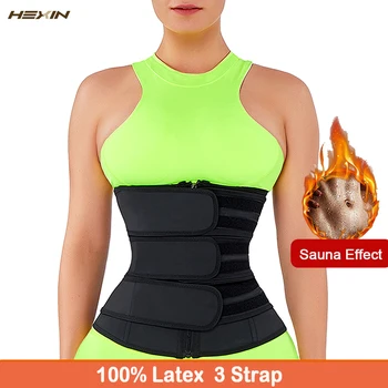 HEXIN Latex Pasu Trenér Korzet Pot Pás pro Ženy 7 Ocelové kosti Tělo Shaper Fitness Cvičení Korzet Cincher Bříško