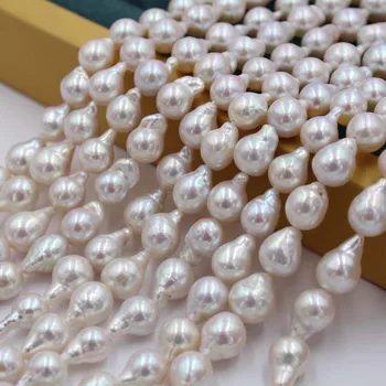 Barokní tvarované kapky vody perla cca 7-8mm přírodní sladkovodní pearl volné korálky DIY šperky příslušenství materiál