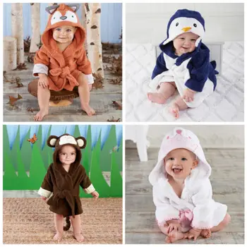 Novorozené Dítě Batole Děti Župany Roztomilý Myš, Panda, Králík Plná Barva krajky Kožešiny Teplé Župany noční úbory Župan Kostým Koupání