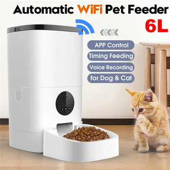 Wi-fi Video Verze Pet Automatický Podavač Zařízení Smart Pet Food Dispenser Ovládání APLIKACE Hlasové Nahrávání Načasování Pes Kočka Jídlo Mísy