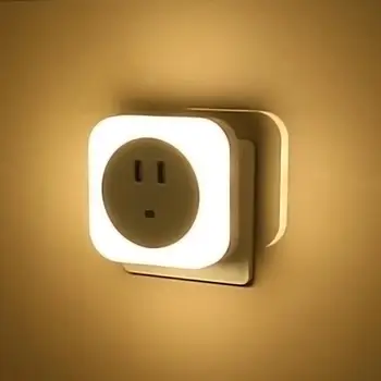 Mini Inteligentní Světelný Senzor Ovládání LED Noční Světlo Dárek pro Dítě, Děti Ložnice Indukční Domů Noční Lampa EU/US Plug s 2 USB Nabíjecí Port