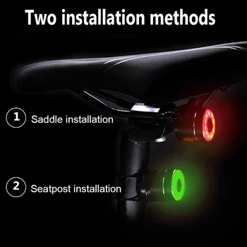 Kolo Zadní Světlo Barevné USB Dobíjecí Kolo Světla Ultra Jasné zadní Světlo Cyklistika Bezpečnost Varování zadní Světlo Blesku Lampa