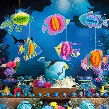 Tropické Ryby Plástev Visící Party Dekorace Létě Pod Mořem Mořské Panny Narozeninovou Oslavu Dekor Dítě Sprcha Animal Supplies