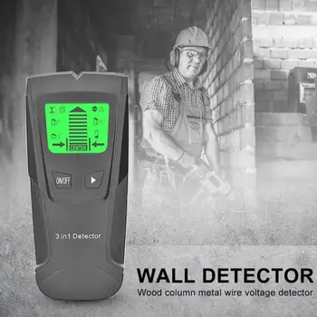 3 v 1 Detektor Kovů Finder Dřevo Knoflíky Detektor Napětí AC Live Wire Detekovat Wall Scanner Zdi Detektor