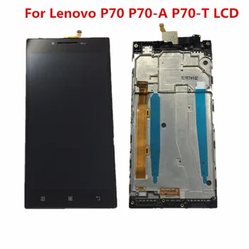 5.0 inch Pro Lenovo P70 LCD Display Touch Screen Digitizer Shromáždění Pro Lenovo P70A Displej s Rámem P70-P70-T LCD Nahradit