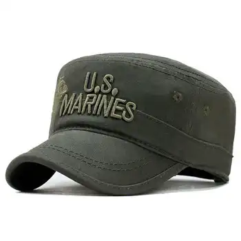 2019 Spojené Státy americké US Marines Corps Čepice Klobouk Vojenské Čepice Maskovací Plochý Vrchol Čepice Pánské Bavlněné hHat USA Námořnictvo Vyšívané Camo Klobouk