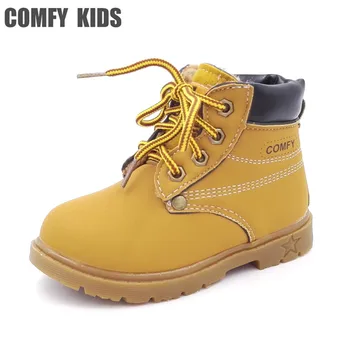 Pohodlné dětské módní podzim zimní snow boty pro chlapce a dívky měkké ploché s plyšové teplé boty dětské boty dětské dětská velikost 21-30